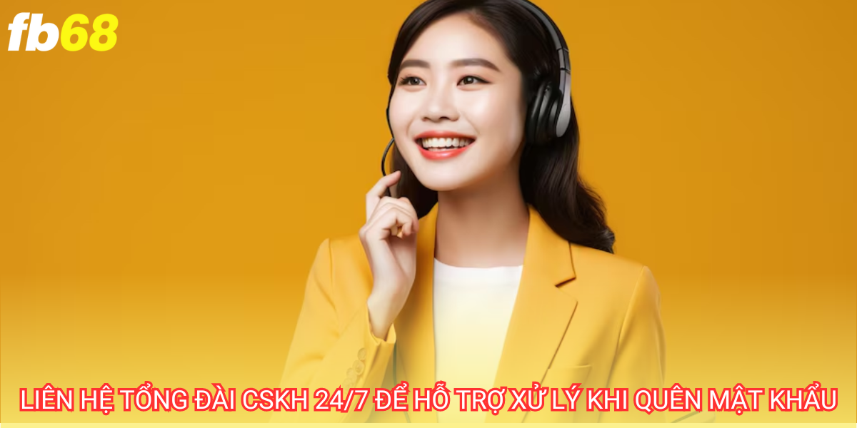 Hướng dẫn cách đăng nhập FB68 mới nhất 2025 3 Khi quên mật khẩu, các bạn có thể liên hệ đến CSKH của fb68 để được hỗ trợ nhanh chóng